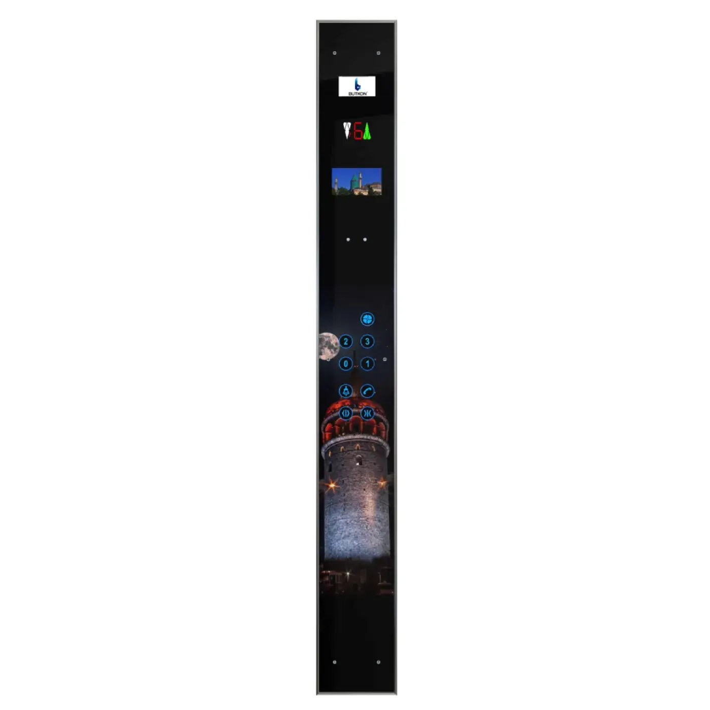 Glasline Touch — full height, black — car operating panel, product view