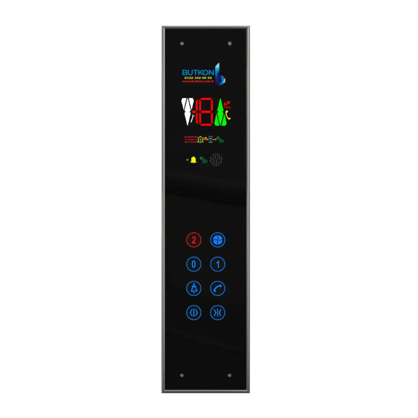 Glasline Touch — half height, black — car operating panel, product view