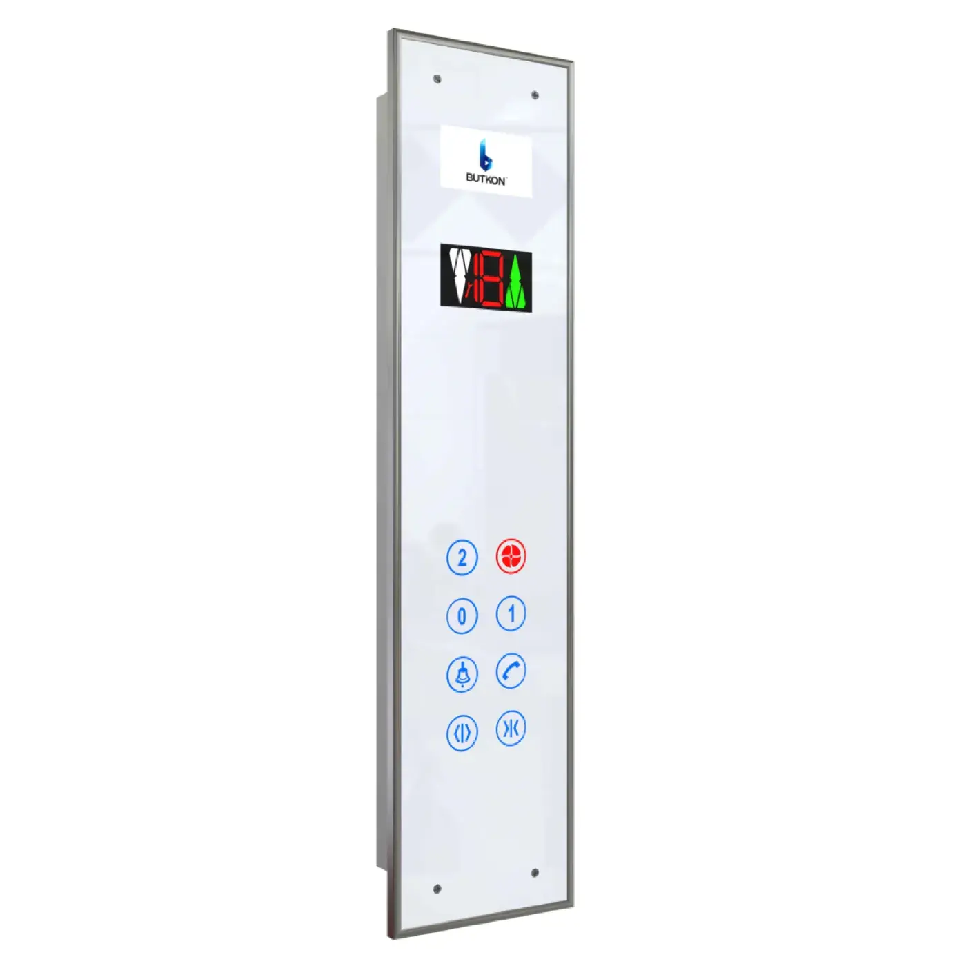 Glasline Touch — half height, white — car operating panel, product view