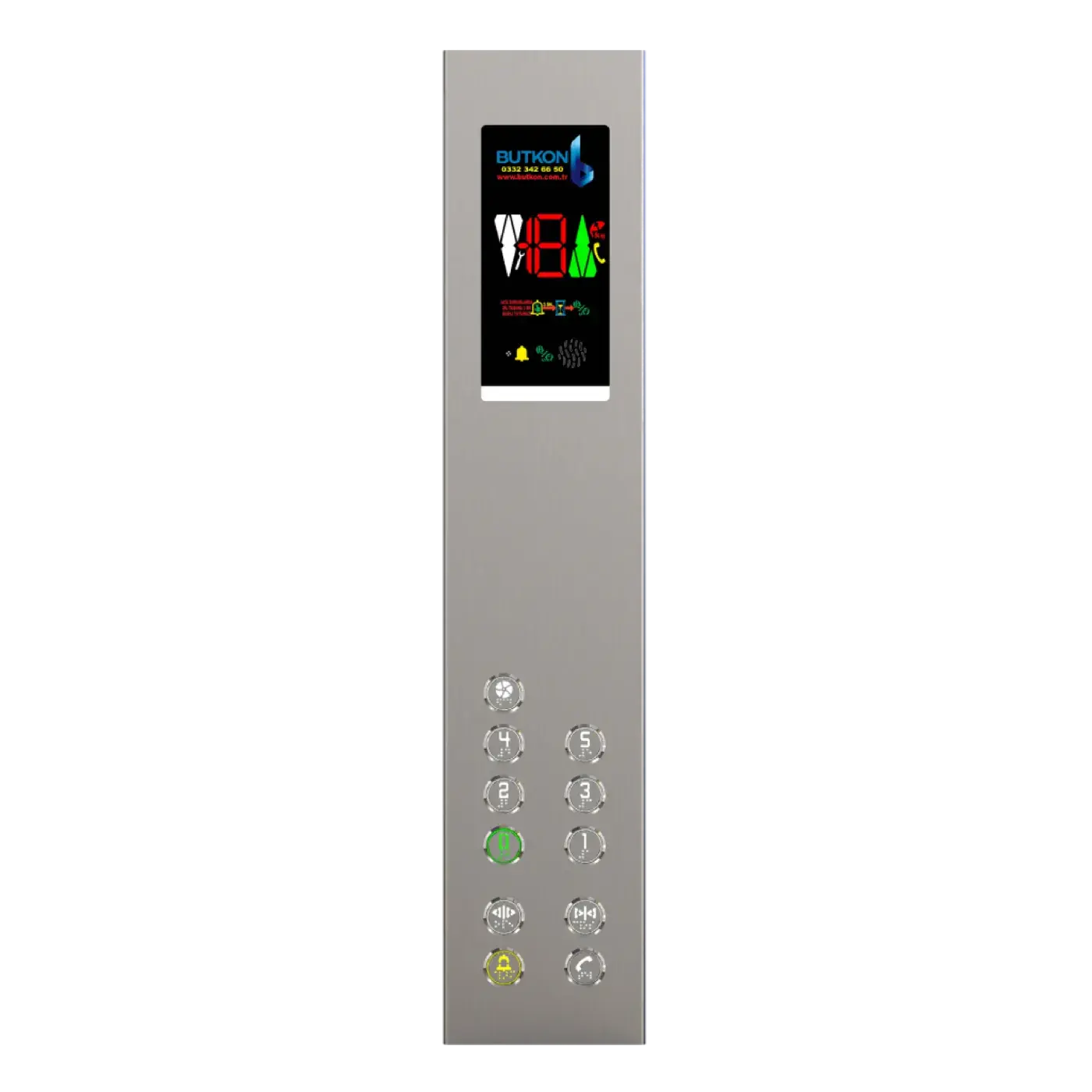 Standard Flush — half height — car operating panel, product view