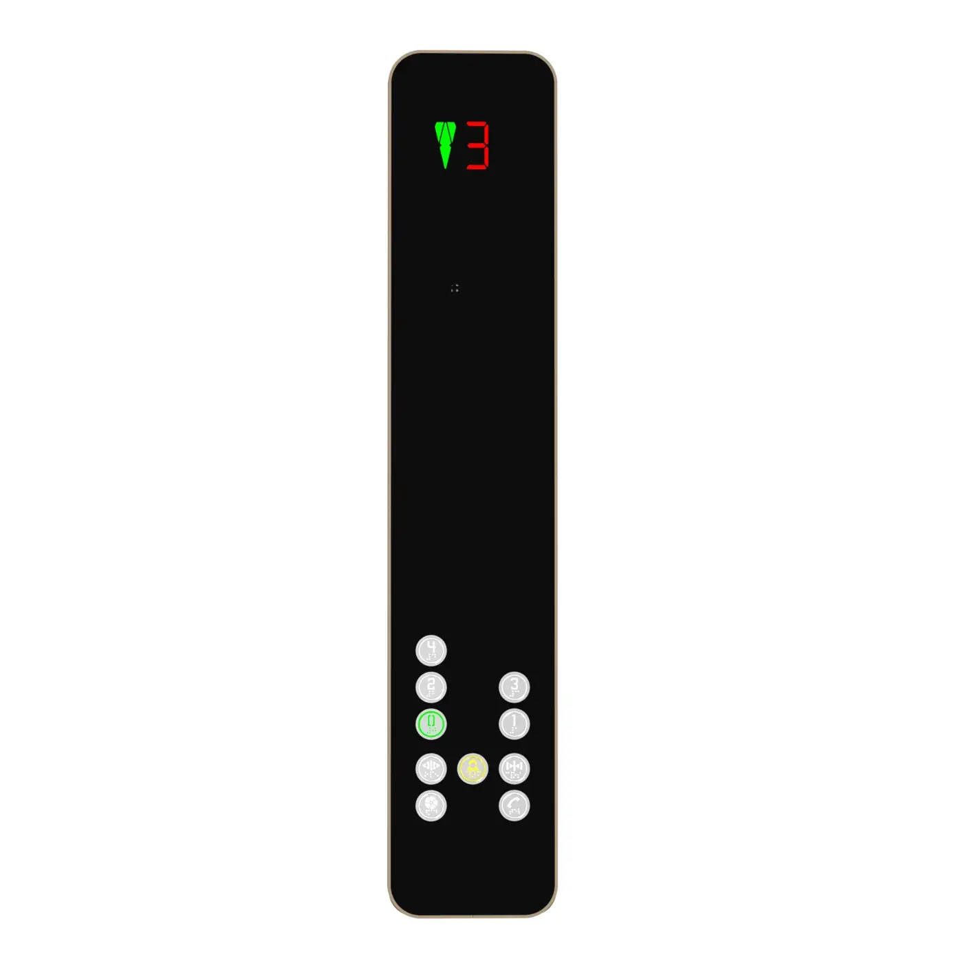 Vega Plus — half height, black or white — car operating panel, product view