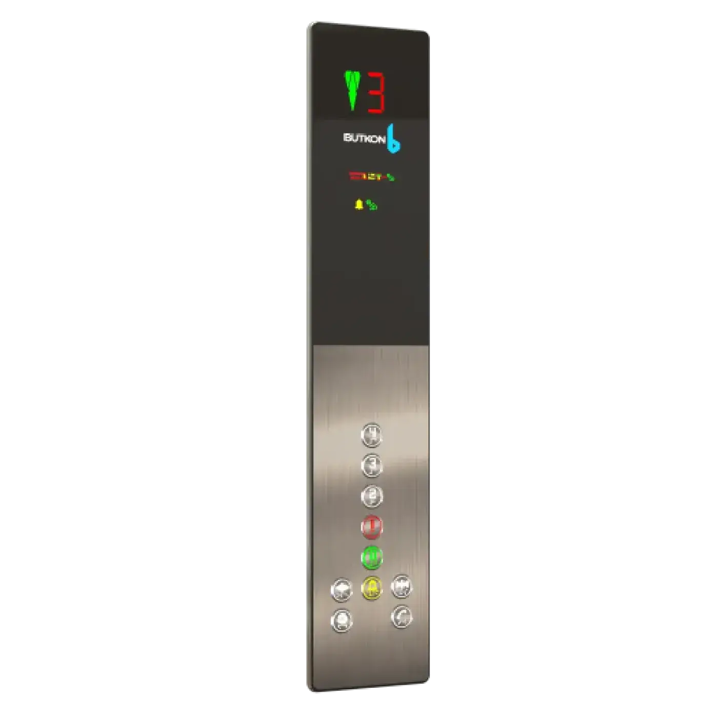 Vega Steel — half height, black or white — car operating panel, product view