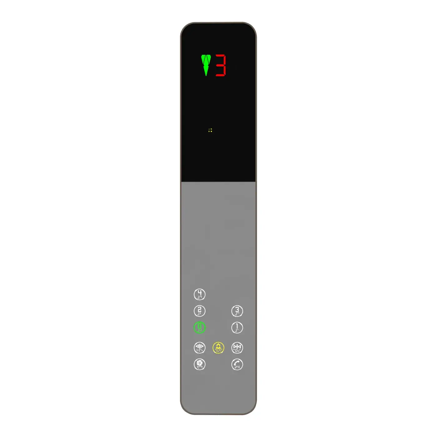 Vega Steel Plus — half height, black or white — car operating panel, product view