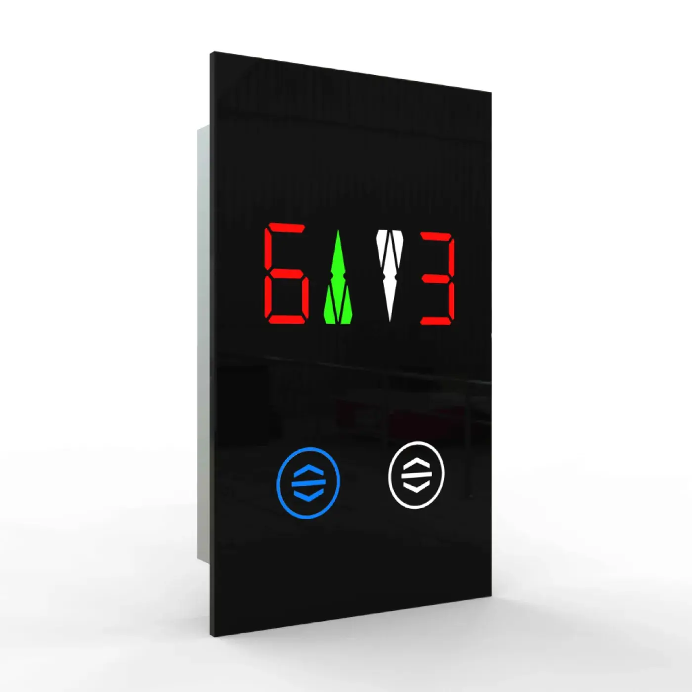 Glasline Touch — duplex, with indicator, two buttons — landing call panel, product view
