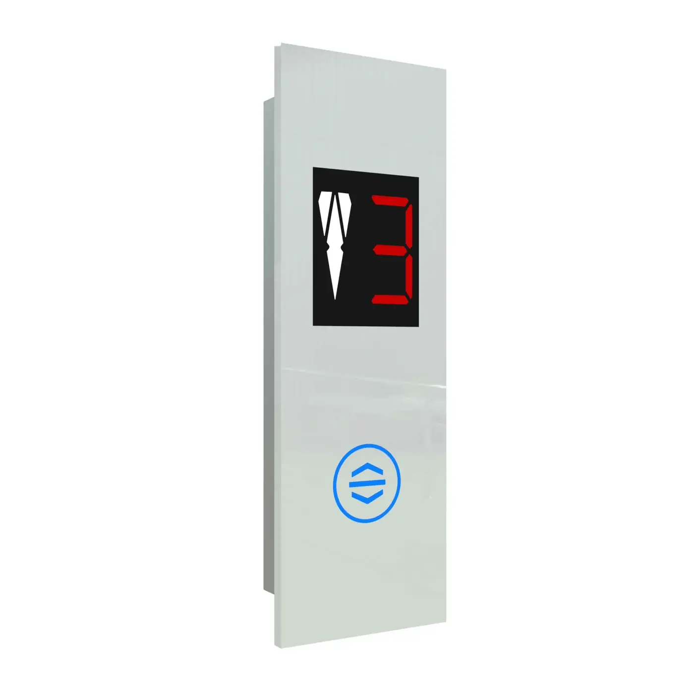 Glasline Touch — with indicator, one button, white — landing call panel, product view