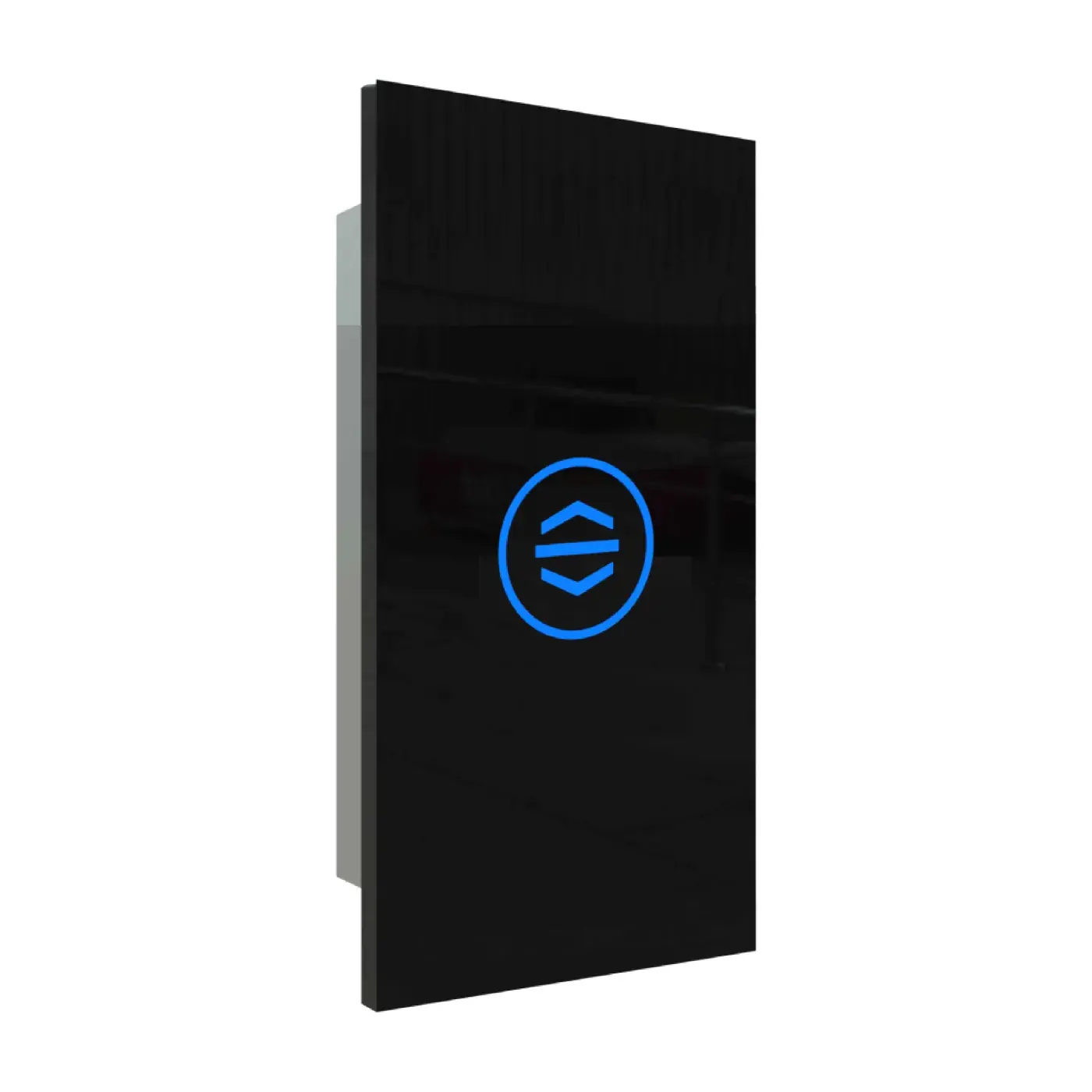 Glasline Touch — without indicator, one button, black — landing call panel, product view