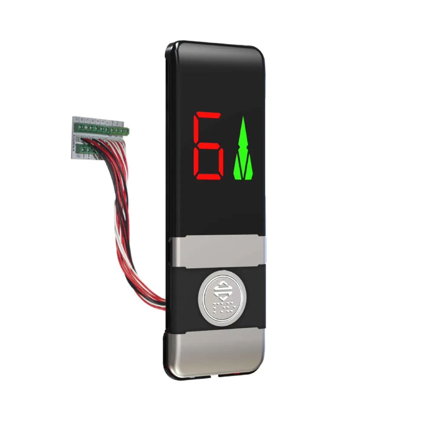 Orion — with indicator, one button, pre-wired connection — landing call panel, product view