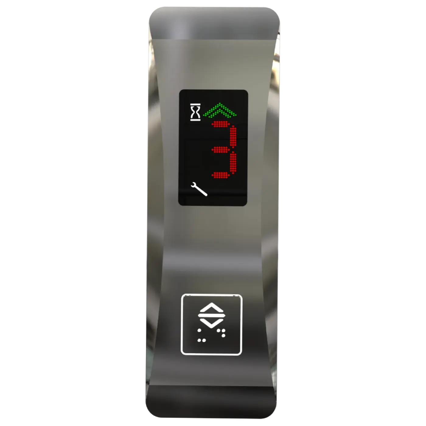 Penta — with indicator, one button, pre-wired connection — landing call panel, product view