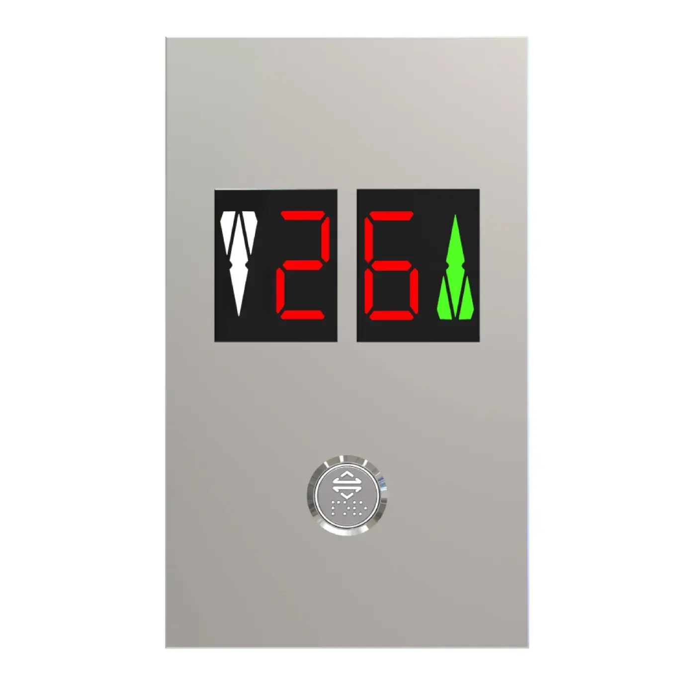 Pin-Fix — duplex, with indicator, one button — landing call panel, product view