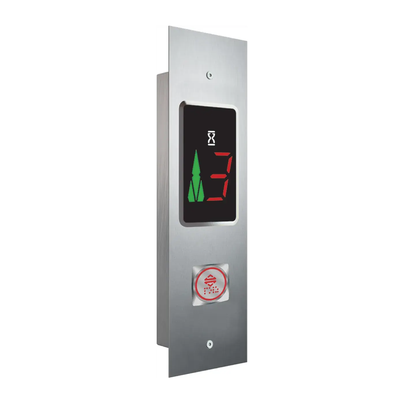 Pin-Fix — with indicator, one button, screw fixing — landing call panel, product view