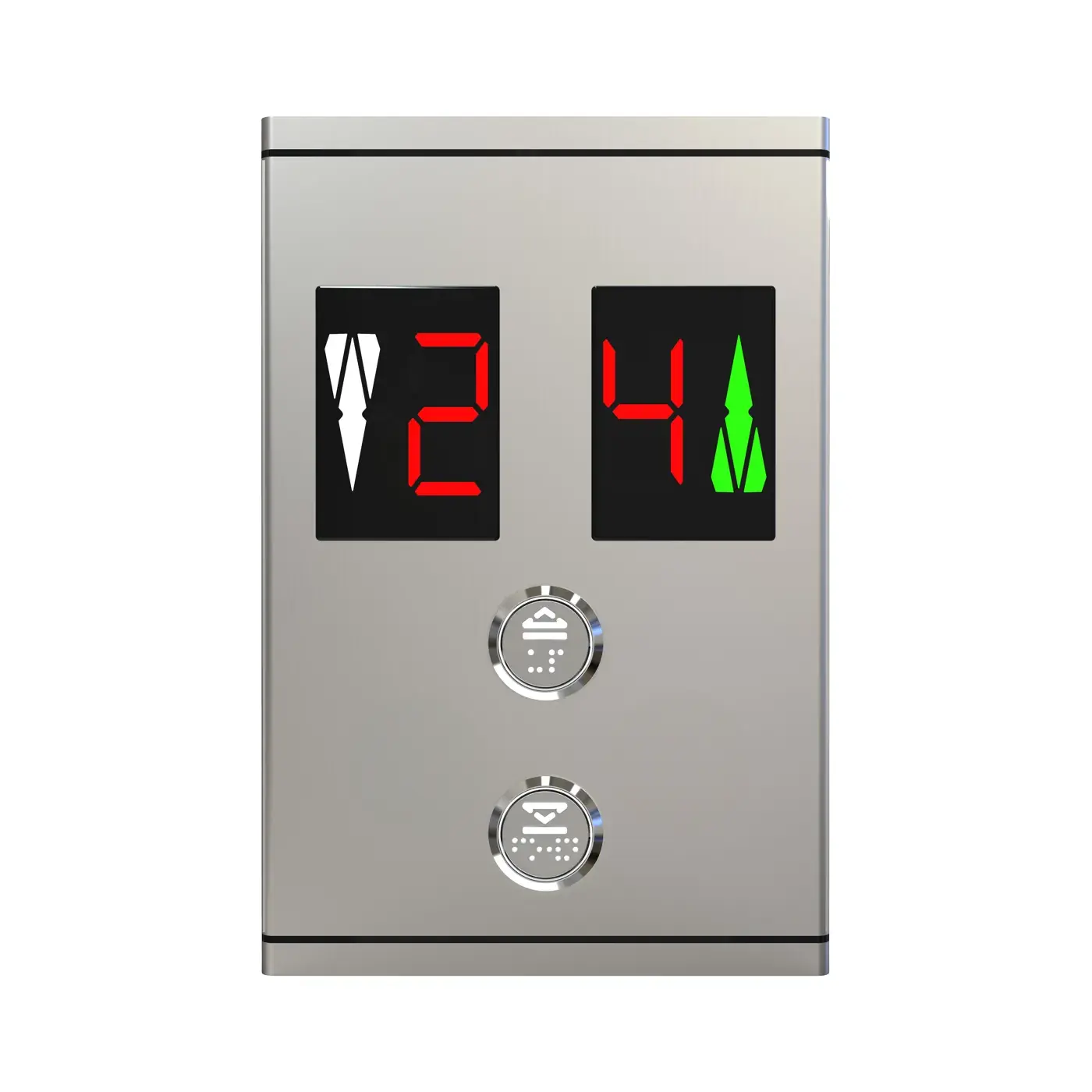 Standard Duplex — duplex, with indicator, vertical — landing call panel, product view