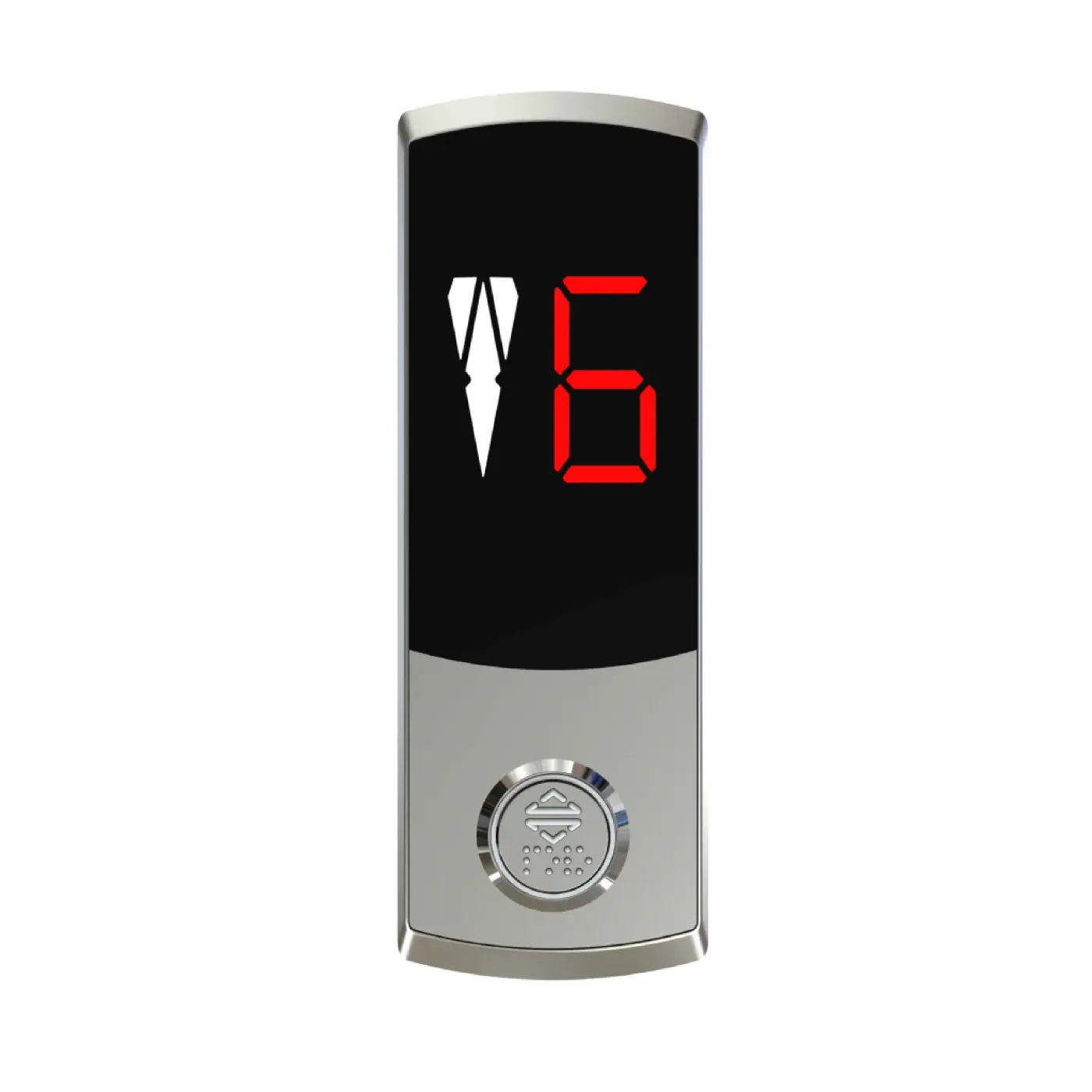 Vesta — with indicator, one button, screw fixing — landing call panel, product view