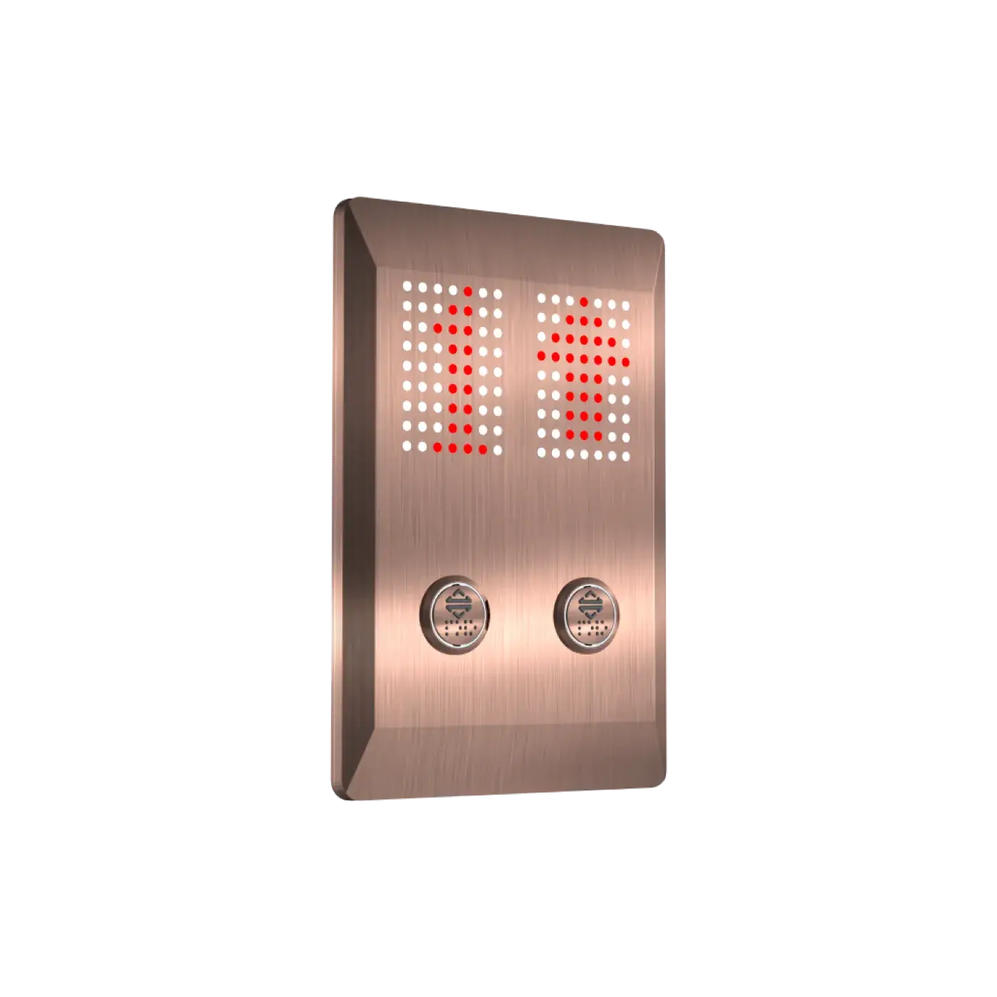 Guard landing fixture — duplex, two buttons — vandal-resistant fixture, product view