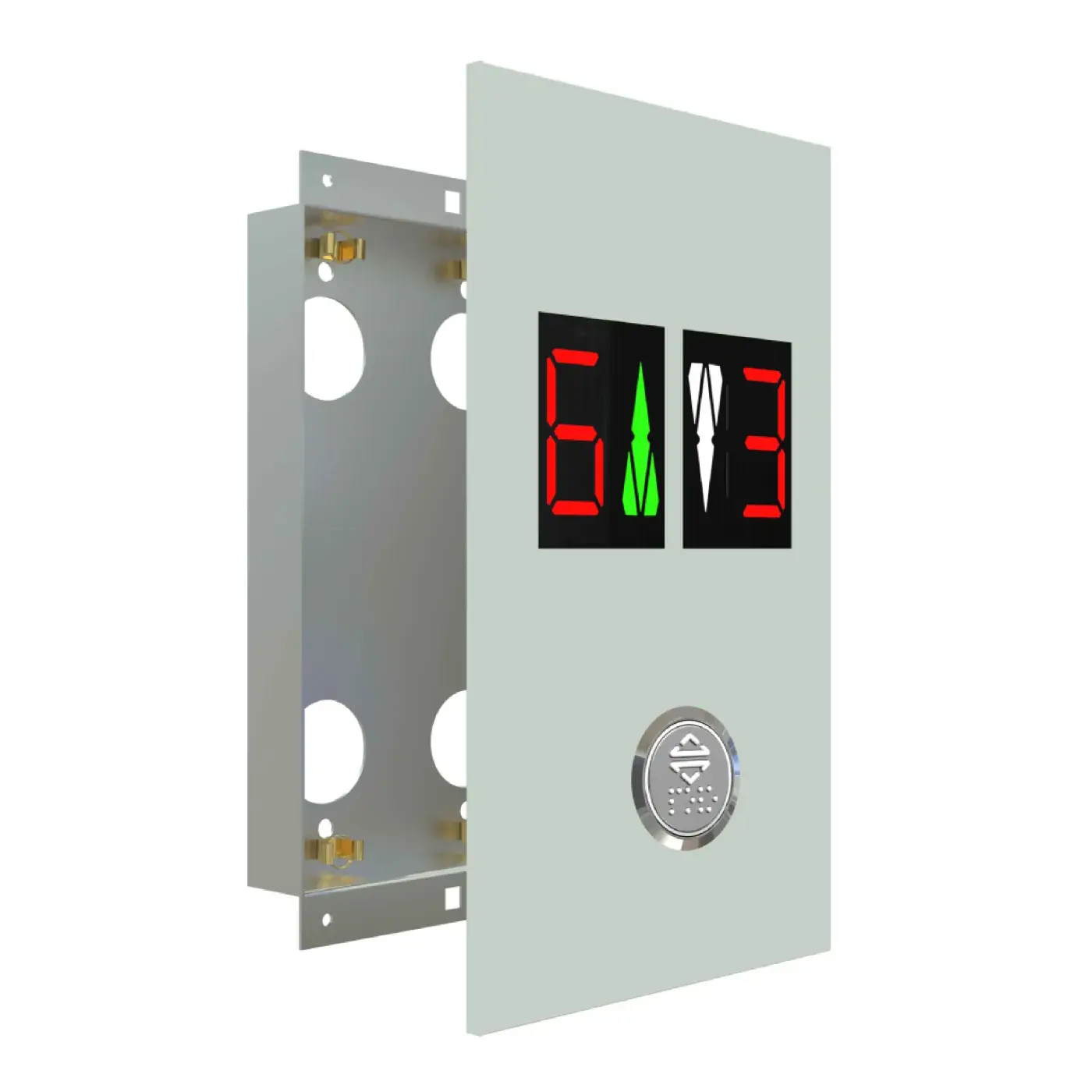 Glasline Button — duplex, with indicator, one button — landing call panel, product view